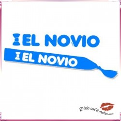 Banda Azul rotulada " EL NOVIO"