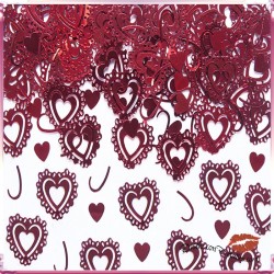 Confetes Corações Vermelhos Sortidos 15 gr