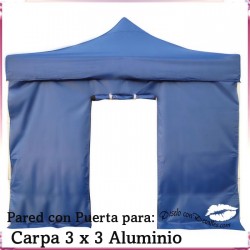 Pared Azul Porta Tenda Carpa Aluminio  3x3 Mt