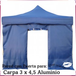 Pared Azul Porta Tenda Aluminio 3x4,5 Mt