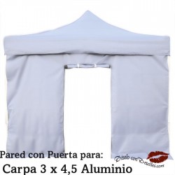 Pared Branca Porta Tenda Aluminio 3x4,5 Mt