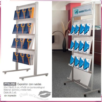 Expositor com Rodas 52x178x52,5 cm