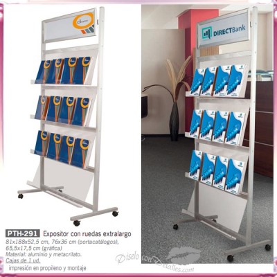 Expositor com Rodas e Gráfica 81x188x52,5 cm