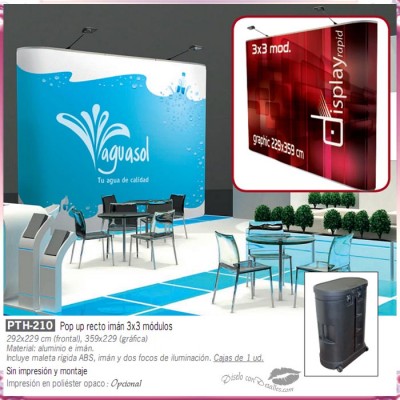 Pop up Reto Iman 3x3 Modulos 292x229 cm