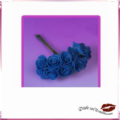 Ramillete 12 Rosas Azules