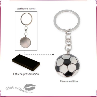 Chaveiro Metal com Forma Futebol