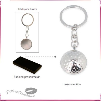 Chaveiro Metal Bola Golfe