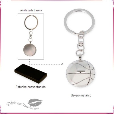 Chaveiro Metal Bola Basquetebol