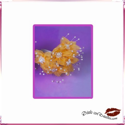 Ramillete Flores Amarillas con Perlitas