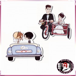 Stickers Casamentos SideCar e Carro