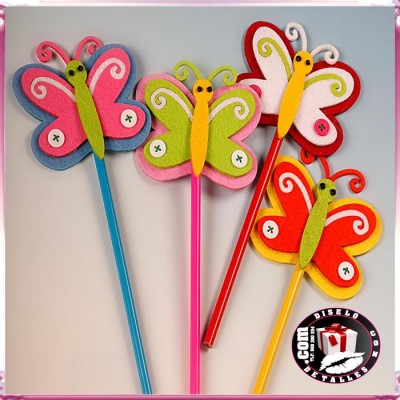 Lápis Infantis com Borboletas