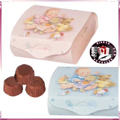 Caixas de Batizado com Bomboms