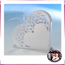 Cajas Corazón Blanco 11 x 9,5 cm
