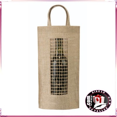 Sacos de Juta Natural com Janela e Asa 1/5 L