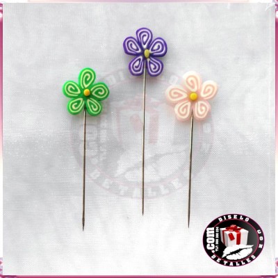 Alfinetes Flor de Resina