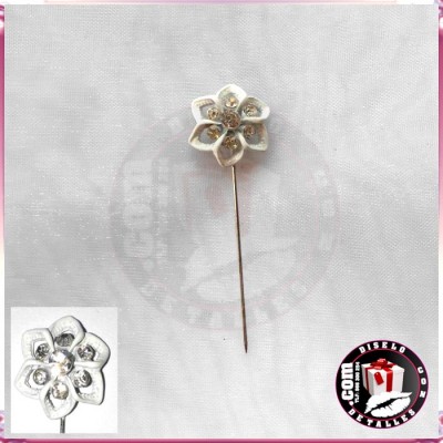 Alfinetes Flor com Brilhos