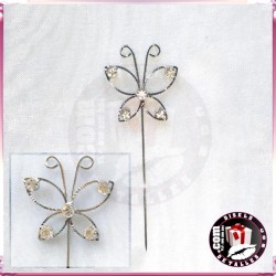 Alfinete Borboleta com Brilhos