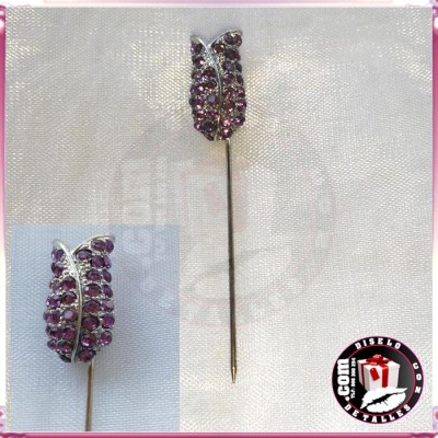 Alfinetes Flor com Brilhos