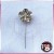 Alfinete Flor com Brilhos