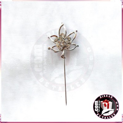 Alfinete Folha com Brilhos