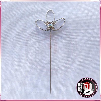 Alfiler Hoja con Mariposa