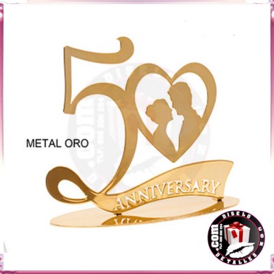 Figura Metal 50 Aniversario Oro
