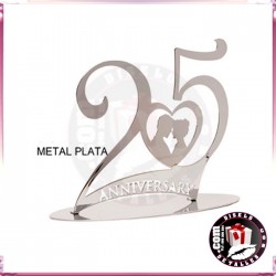 Figura do Metal 25 Aniversário Prata