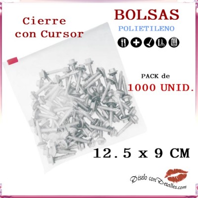 Bolsas Cierre Cursor 12.5 x 9 cm (1000 uds)
