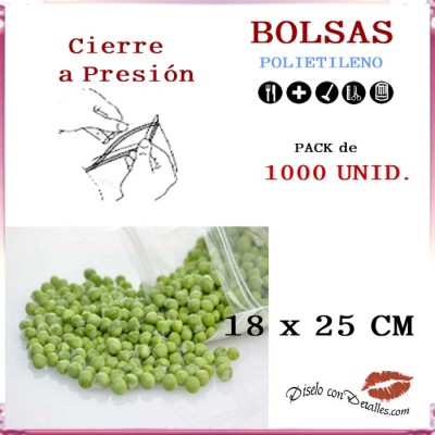 Sacos com Auto-fecho 18 x 25 cm (1000 uds)