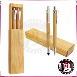 Set Bolígrafo Touch y Portaminas de Bambú
