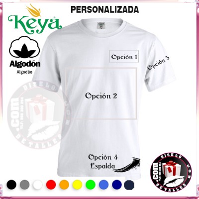 Camiseta Personalizada Keya 150 grs