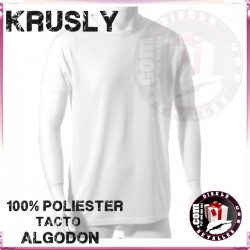 Camiseta 100% Poliester tacto Algodon Krusly 140g/m2
