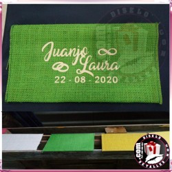 Envelopes Personalizados de Juta 22 x 13 cm