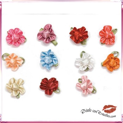 Rosas de Cetim Pequenas Saco 100 uds